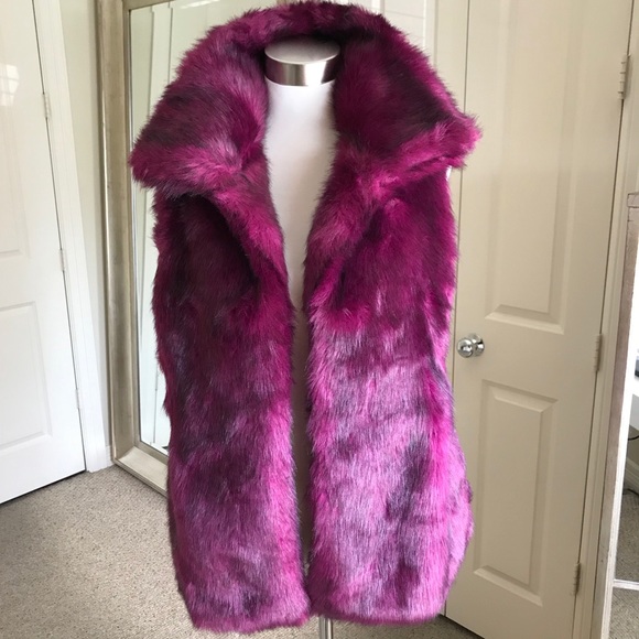 Steve Madden Purple Faux Fur Vest 